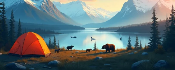 Campeggio in Alaska