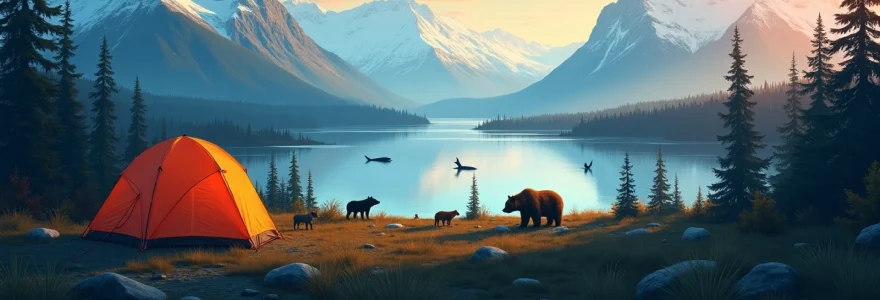 Campeggio in Alaska